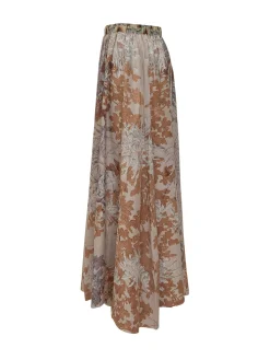 Long Printed Skirt