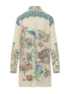 Long Shirt with Floral Print