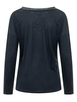 Long Sleeve Crew Neck Blouse