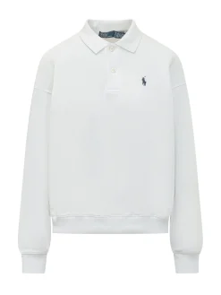 Long Sleeve Polo Sweatshirt