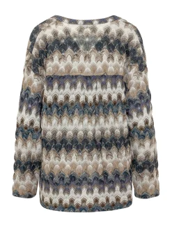 Long Sleeve Sweater with Wide Neck