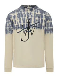 Long Sleeve Top with Anchor Ribbon Print