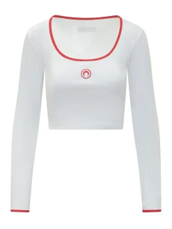 Long Sleeve T-shirt with Round Neck and Embroidered Logo