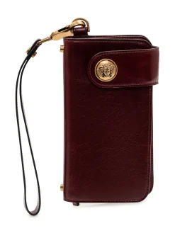 Long Wallet with Flap and Wrist Strap