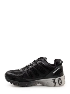 Low Top Sneakers with Laces and Mesh Inserts