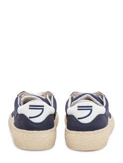 Low Top Sneakers with Laces and Contrast Panels
