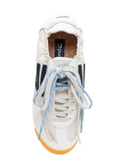 Low Top Sneakers with Laces and Side Logo