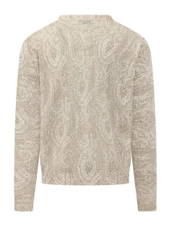 Maglia Girocollo con Motivo Paisley