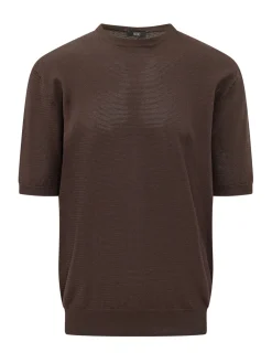 Maglia Girocollo Maniche Corte Traforata