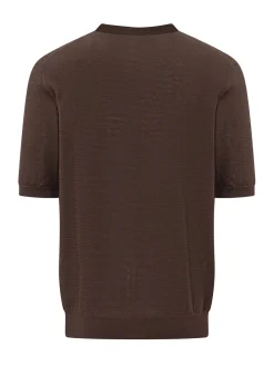 Maglia Girocollo Maniche Corte Traforata