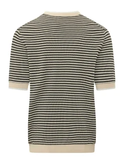 Maglia Girocollo Maniche Corte a Righe