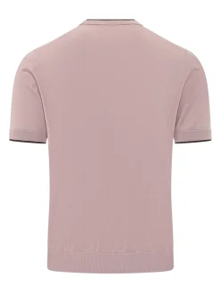 Maglia Maniche Corte con Girocollo a Contrasto