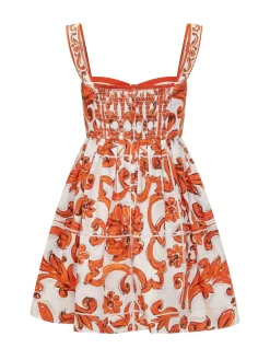 Maiolica Print Mini Dress