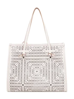 Marcella Perforated Tote Bag with Double Handles