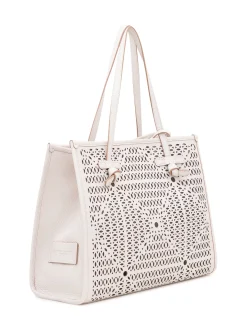 Marcella Perforated Tote Bag with Double Handles