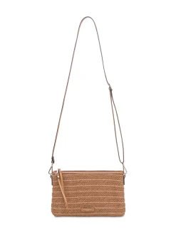 Marcella Woven Clutch with Zip and Wrist Strap