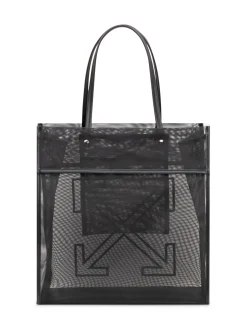 Market Tote Bag in Mesh with Double Handles and Logo