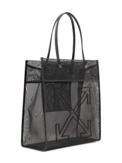 Market Tote Bag in Mesh with Double Handles and Logo