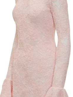 Mesh Mini Dress with Flared Sleeves
