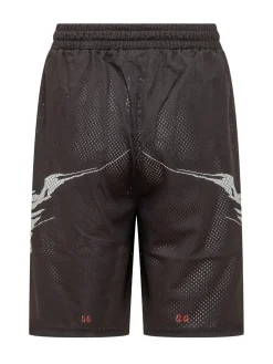 Mesh Sweatshorts with Graphic Print