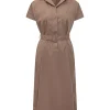 Midi Shirt Dress with Belt
