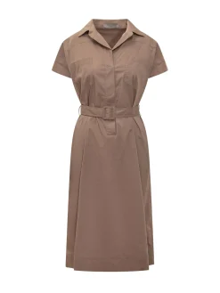 Midi Shirt Dress with Belt