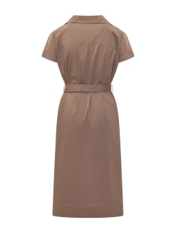 Midi Shirt Dress with Belt