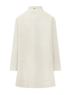 Mid Length Coat with High Neck