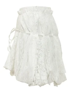 Mini Skirt with Lace and Belt
