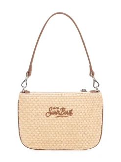 Mini Straw Bag with Embellishments