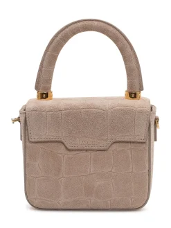 Mini Suede Top Handle Bag