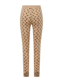 Moon Printed Leggings with Logo Waistband