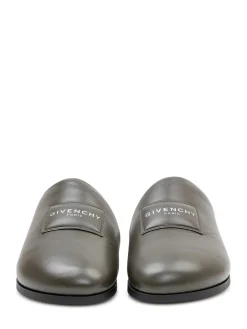 Mules with Smooth Upper and Logo