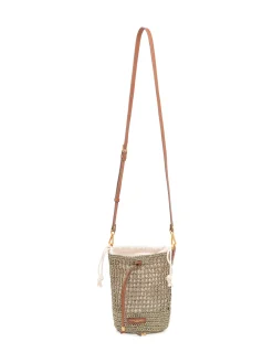 Nefeli Bucket Bag with Woven Texture and Drawstring