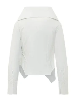 Nora Shirt with Wide Collar and Wrap Closure