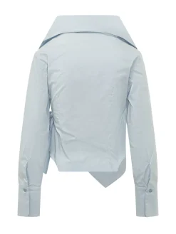 Nora Shirt with Wide Collar and Wrap Closure