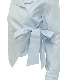 Nora Shirt with Wide Collar and Wrap Closure