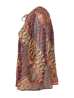 Odetta Blouse with Geometric Print