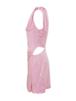 One Shoulder Mini Dress with Drape