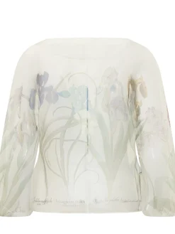 Organza Shirt with Floral Print
