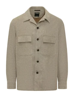 Overshirt with Patch Pockets and Buttons