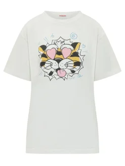 Oversized T-Shirt with Tiger Print