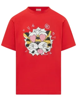 Oversize T-shirt with Tiger Print