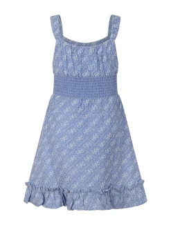 Oxford Tank Dress with Ruffle Hem