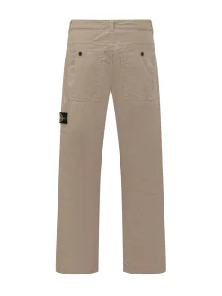 Pantaloni Chino con Patch Logo