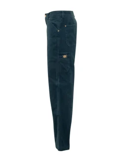 Pant Denim a Gamba Ampia con Tasche