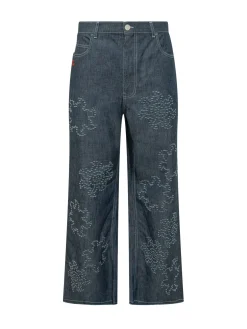 Pants with Pockets and All-Over Graphic Pattern