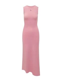 Pearl Logo Sleeveless Midi Dress