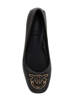 Perforated Leather Ballet Flats