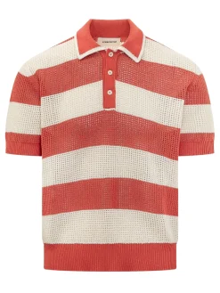 Perforated Polo with Collar and Buttons